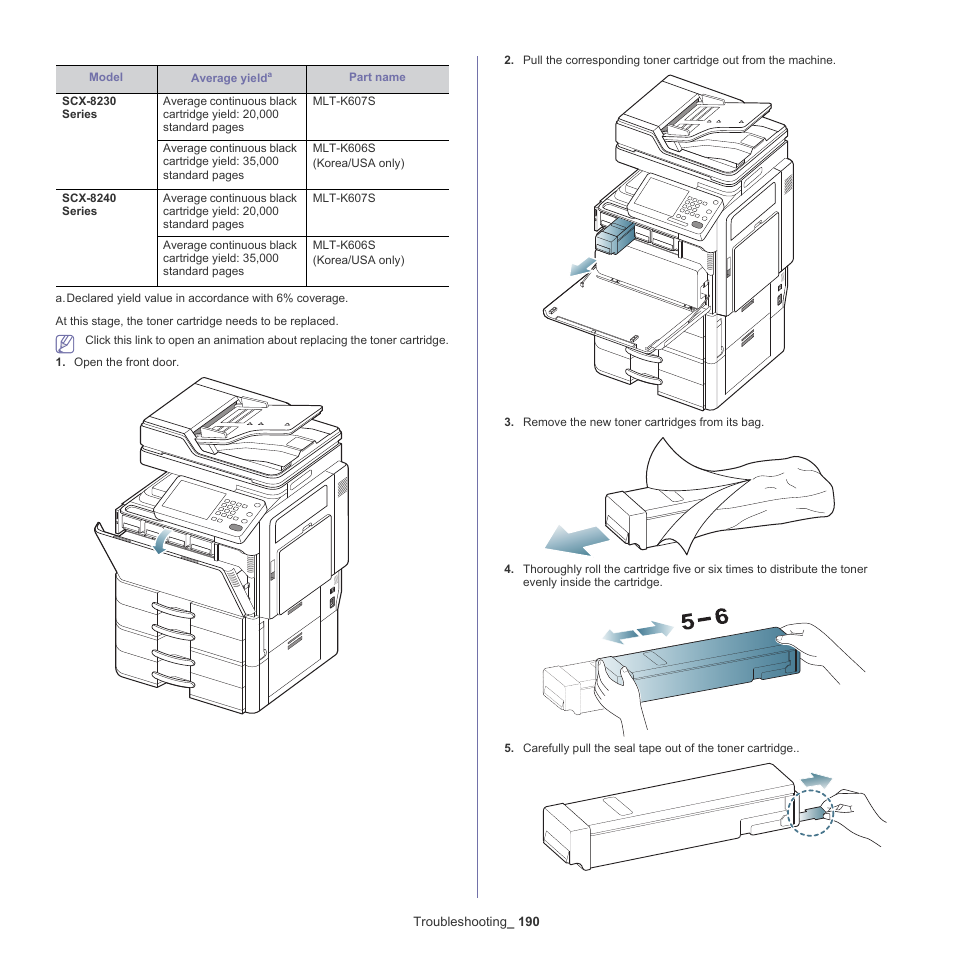 Samsung SCX-8240NA-CAS User Manual | Page 190 / 265