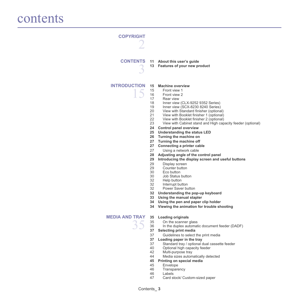 Samsung SCX-8240NA-CAS User Manual | Page 3 / 265