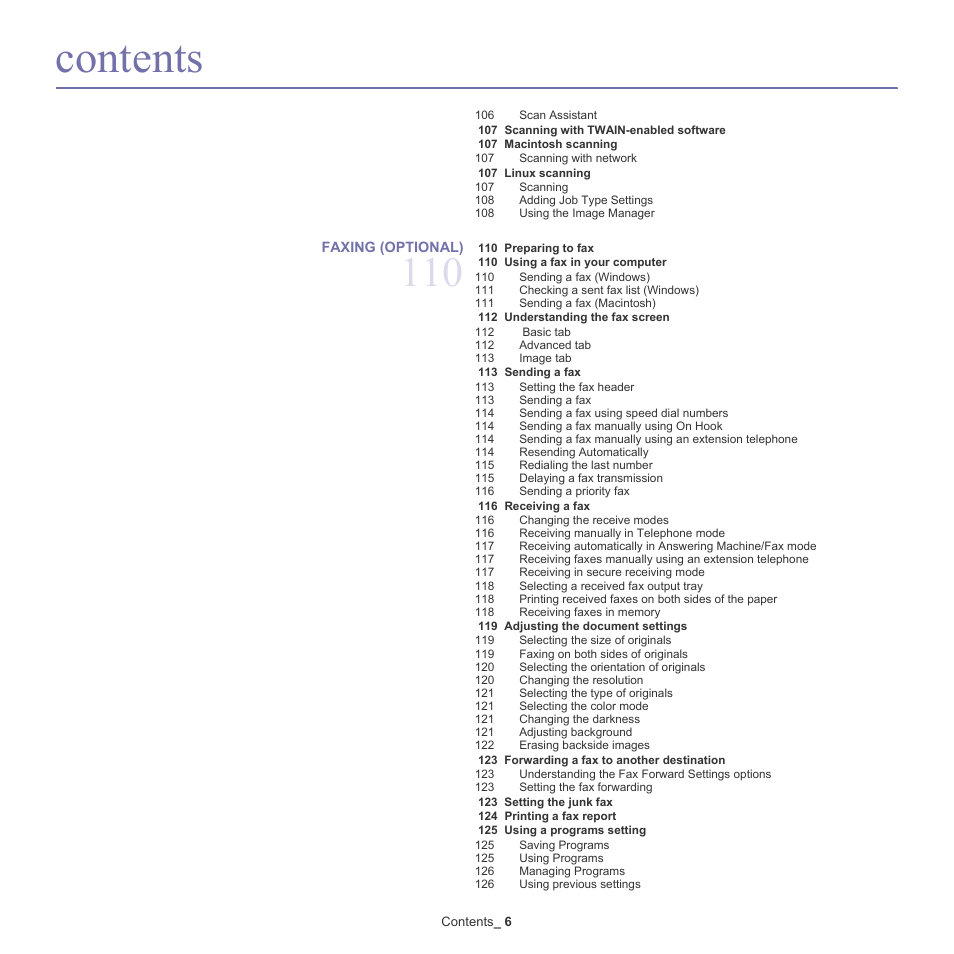 Samsung SCX-8240NA-CAS User Manual | Page 6 / 265