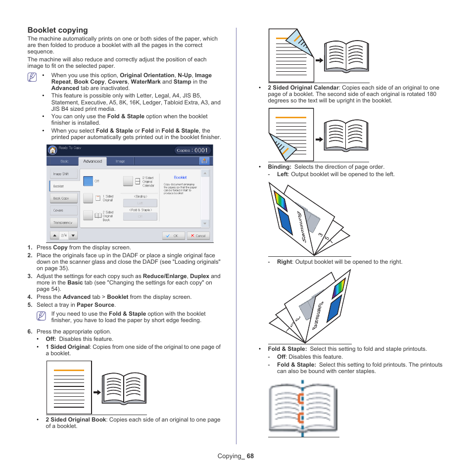 Booklet copying, Booklet copying" on | Samsung SCX-8240NA-CAS User Manual | Page 68 / 265
