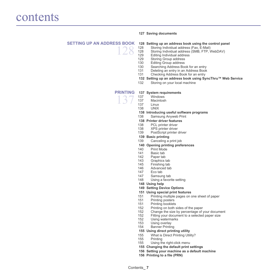Samsung SCX-8240NA-CAS User Manual | Page 7 / 265
