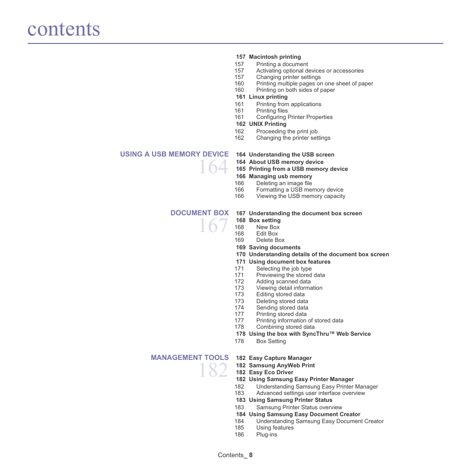 Samsung SCX-8240NA-CAS User Manual | Page 8 / 265