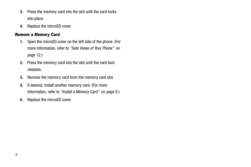 Remove a memory card | Samsung SCH-R520LBAXAR User Manual | Page 12 / 169