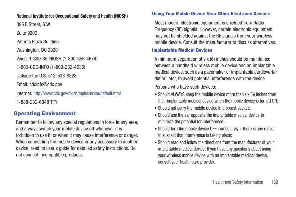 Operating environment | Samsung SEG-I717RWAATT User Manual | Page 187 / 223