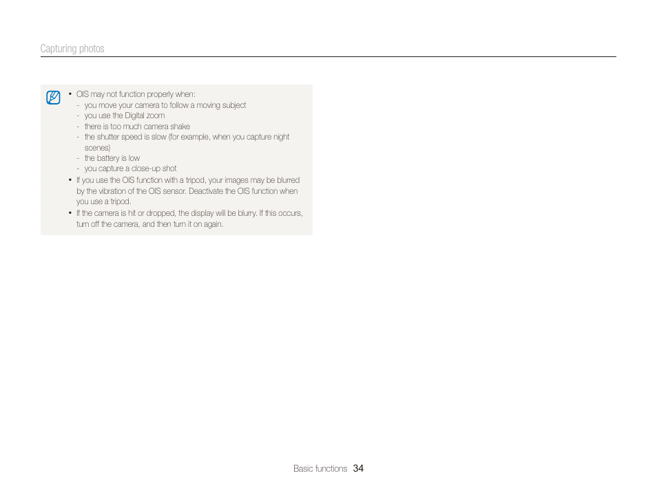 Capturing photos | Samsung EC-DV300FBPUUS User Manual | Page 35 / 168