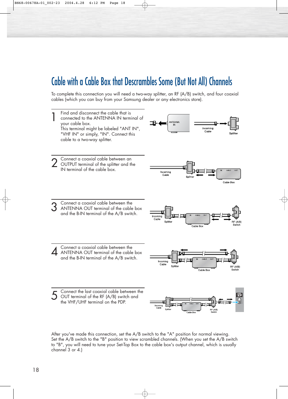 Samsung HPP4261X-XAP User Manual | Page 18 / 112