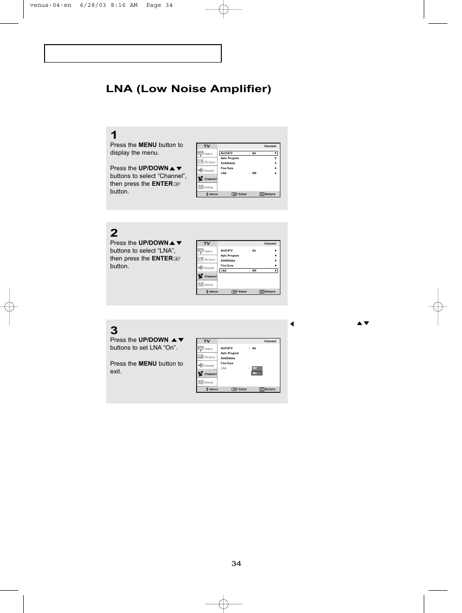 Lna (low noise amplifier) | Samsung LTN406WX-XAC User Manual | Page 44 / 84