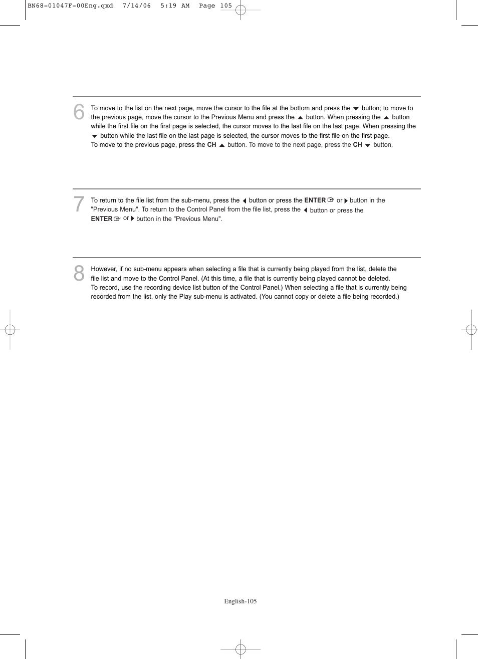 Samsung LNS4696DX-XAA User Manual | Page 107 / 380