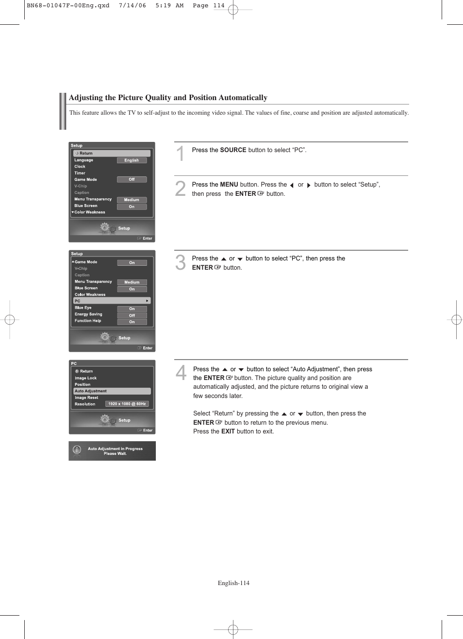 Samsung LNS4696DX-XAA User Manual | Page 116 / 380