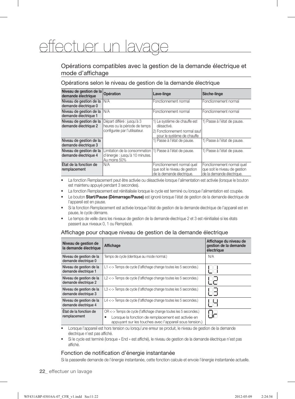 Effectuer un lavage | Samsung WF431ABW-XAA User Manual | Page 102 / 120