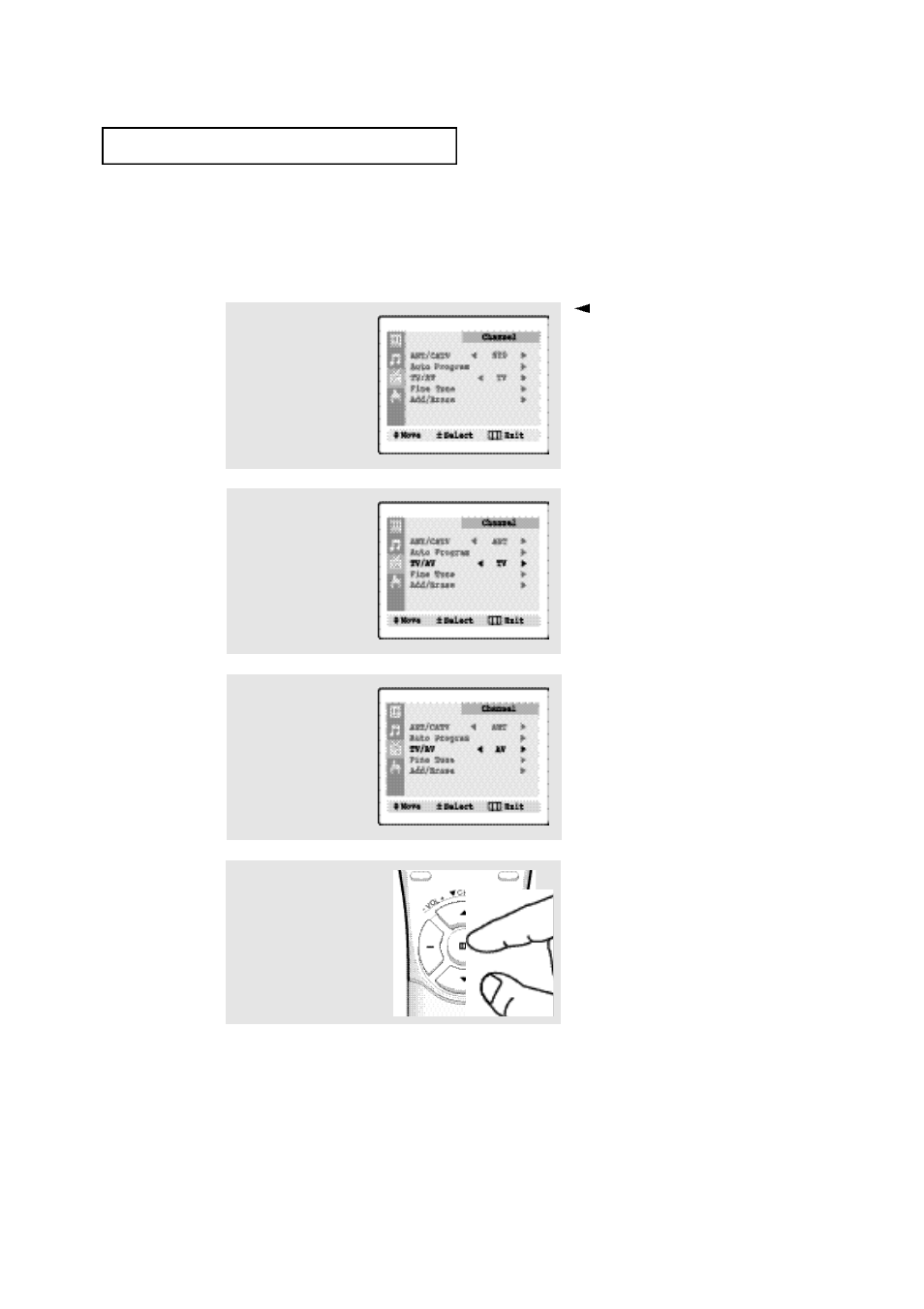 Viewing a vcr or camcorder tape | Samsung TXN1430FX-XAC User Manual | Page 32 / 48