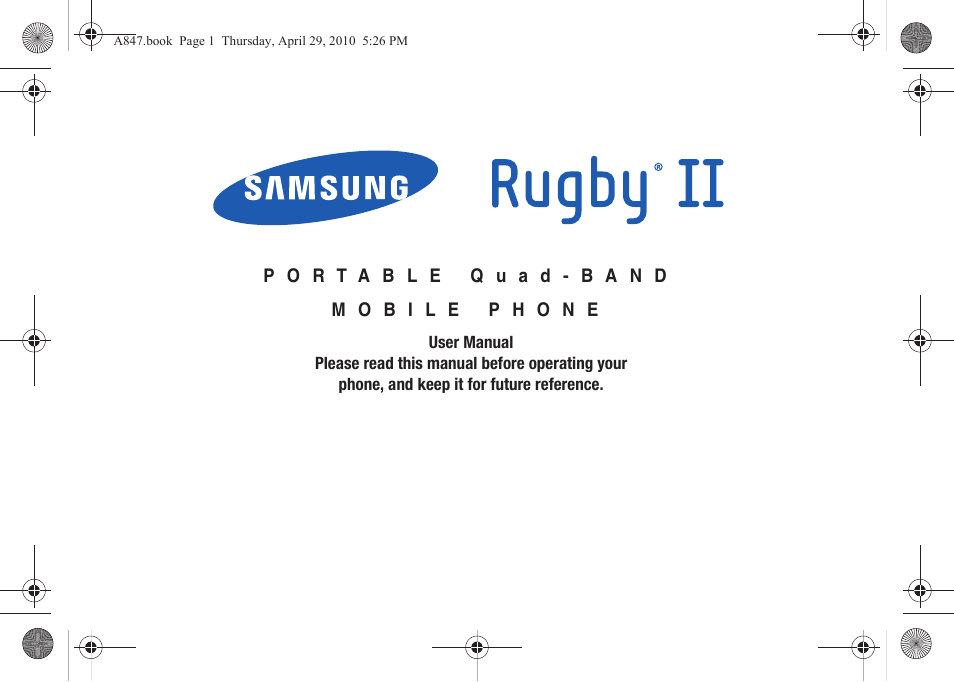 Samsung SGH-A847ZAAATT User Manual | 187 pages