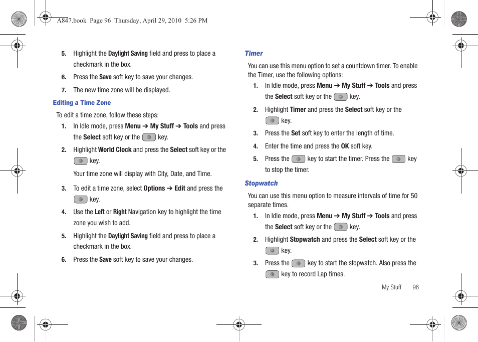 Samsung SGH-A847ZAAATT User Manual | Page 101 / 187