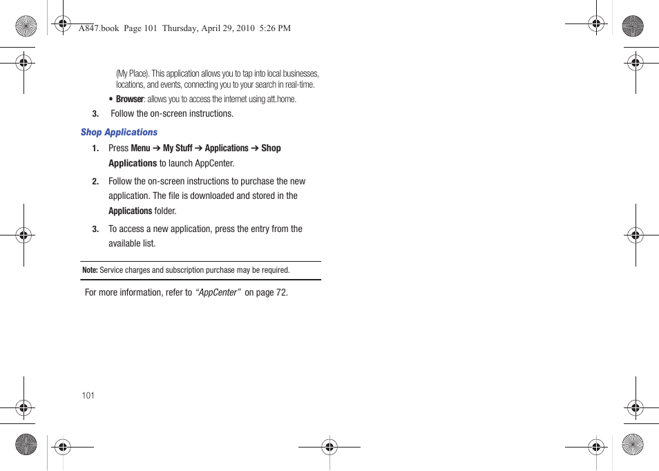 Samsung SGH-A847ZAAATT User Manual | Page 106 / 187