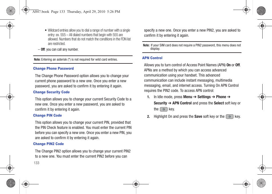 R details, see “change | Samsung SGH-A847ZAAATT User Manual | Page 138 / 187