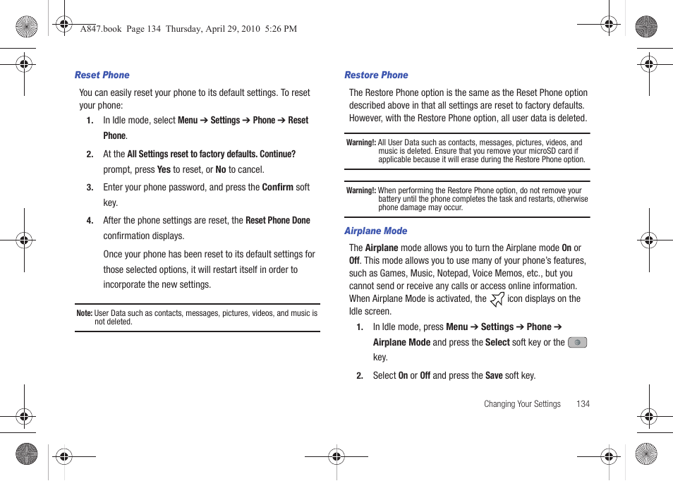Samsung SGH-A847ZAAATT User Manual | Page 139 / 187
