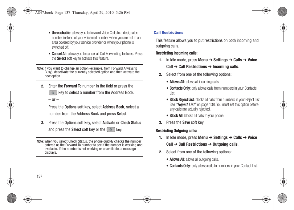 Samsung SGH-A847ZAAATT User Manual | Page 142 / 187