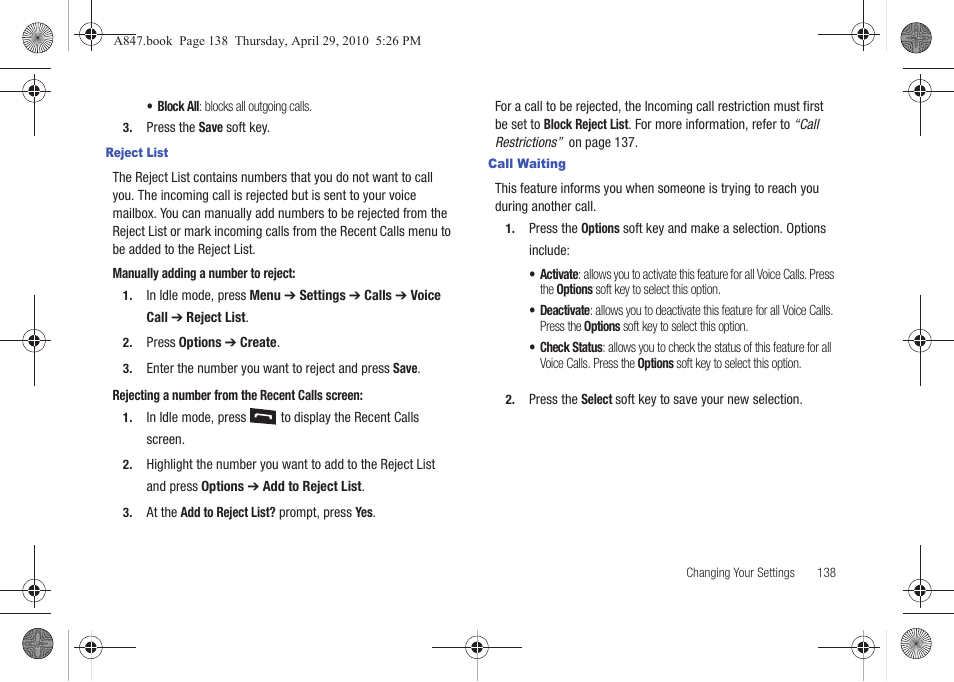 Samsung SGH-A847ZAAATT User Manual | Page 143 / 187