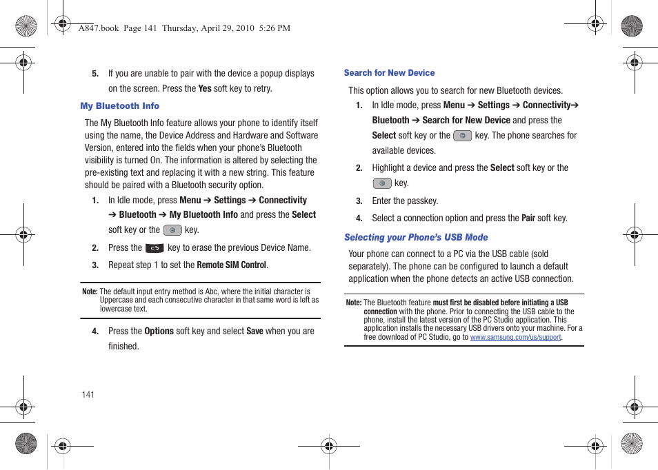 Samsung SGH-A847ZAAATT User Manual | Page 146 / 187