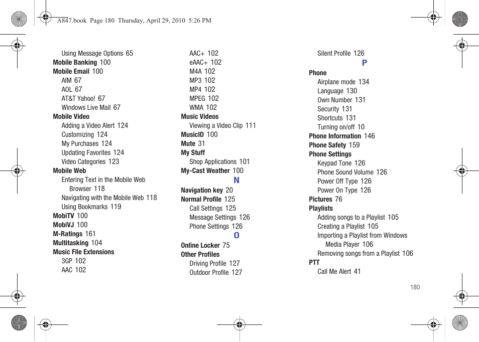 Samsung SGH-A847ZAAATT User Manual | Page 185 / 187