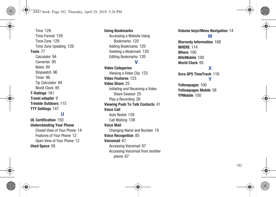 Samsung SGH-A847ZAAATT User Manual | Page 187 / 187