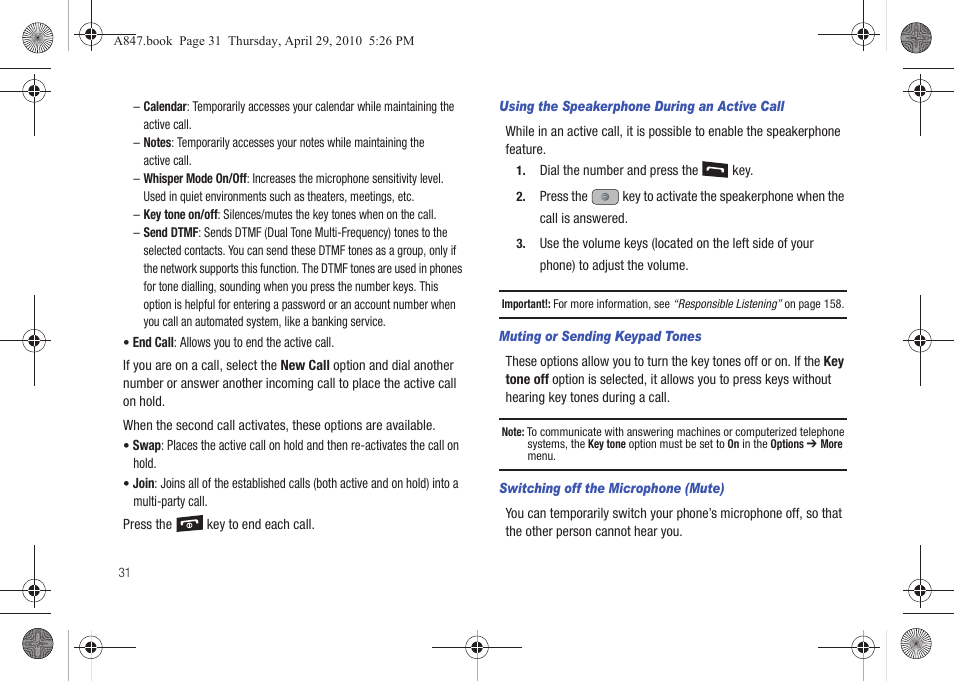 Samsung SGH-A847ZAAATT User Manual | Page 36 / 187