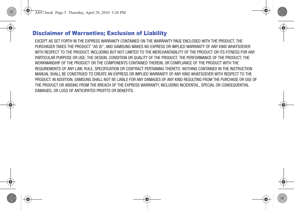 Samsung SGH-A847ZAAATT User Manual | Page 5 / 187