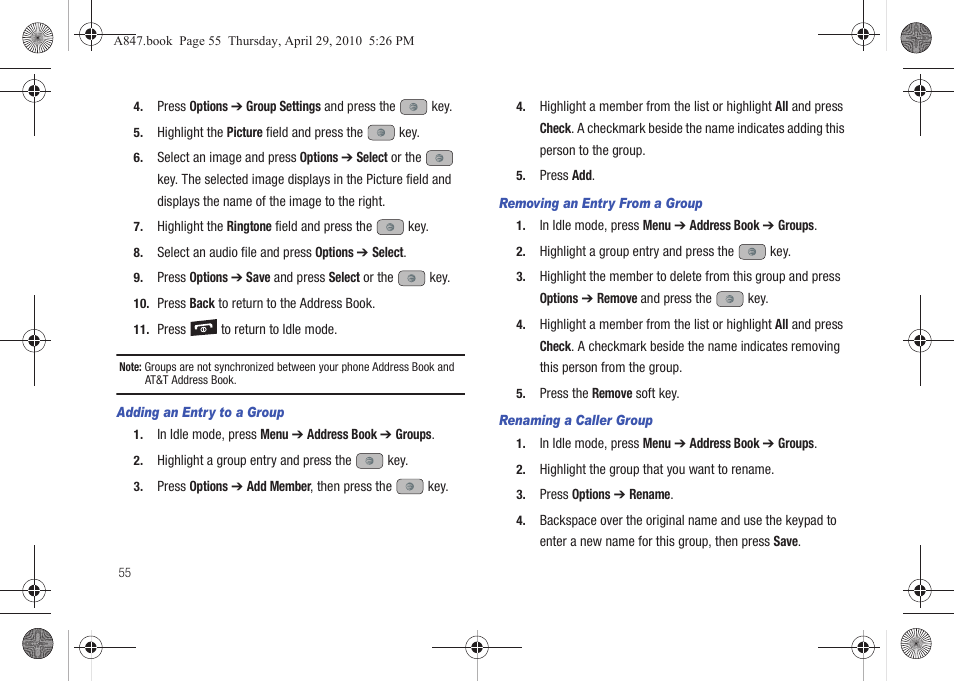 Samsung SGH-A847ZAAATT User Manual | Page 60 / 187