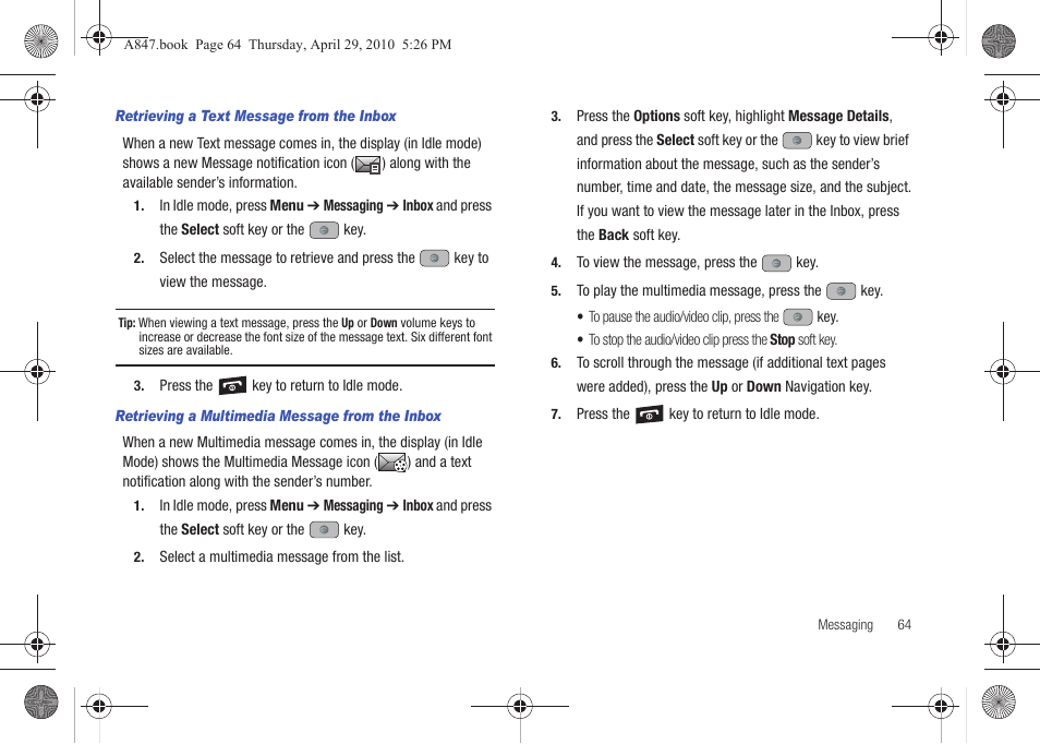 Samsung SGH-A847ZAAATT User Manual | Page 69 / 187