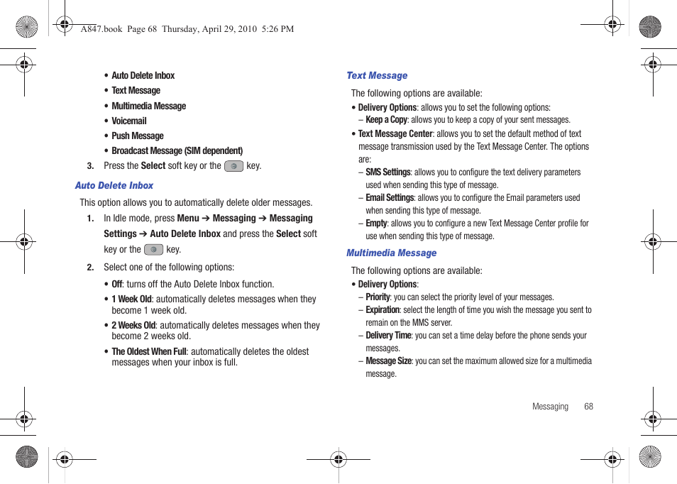 Samsung SGH-A847ZAAATT User Manual | Page 73 / 187