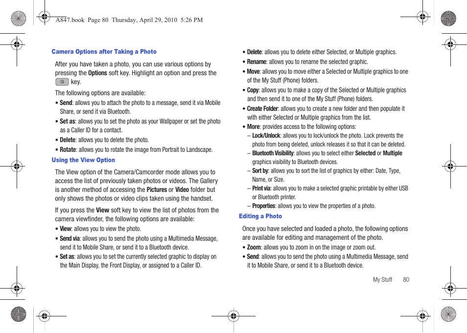 Samsung SGH-A847ZAAATT User Manual | Page 85 / 187