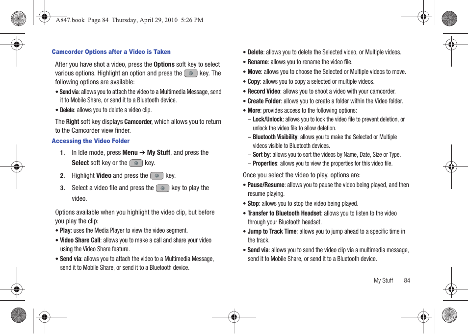 Samsung SGH-A847ZAAATT User Manual | Page 89 / 187