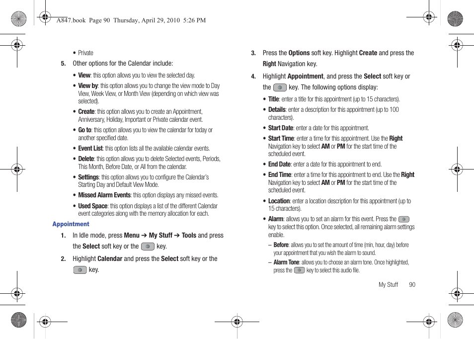 Samsung SGH-A847ZAAATT User Manual | Page 95 / 187