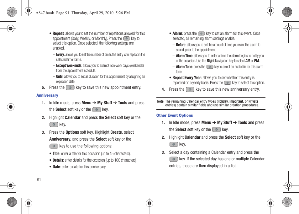 Samsung SGH-A847ZAAATT User Manual | Page 96 / 187