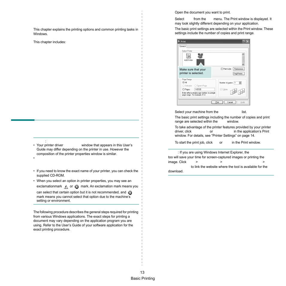 Basic printing, Printing a document | Samsung SCX-6545N-XPE User Manual | Page 15 / 190