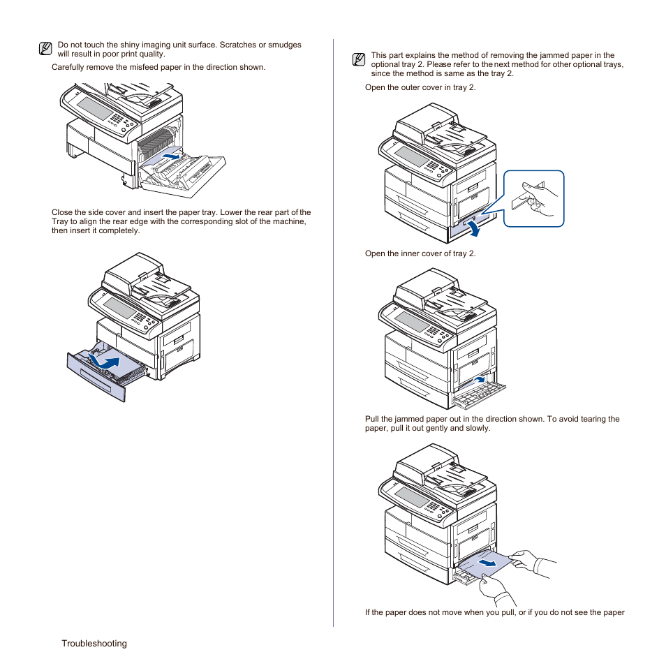 In the optional tray, See "in the optional | Samsung SCX-6545N-XPE User Manual | Page 155 / 190