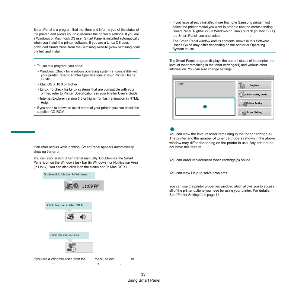 Using smart panel, Understanding smart panel | Samsung SCX-6545N-XPE User Manual | Page 35 / 190