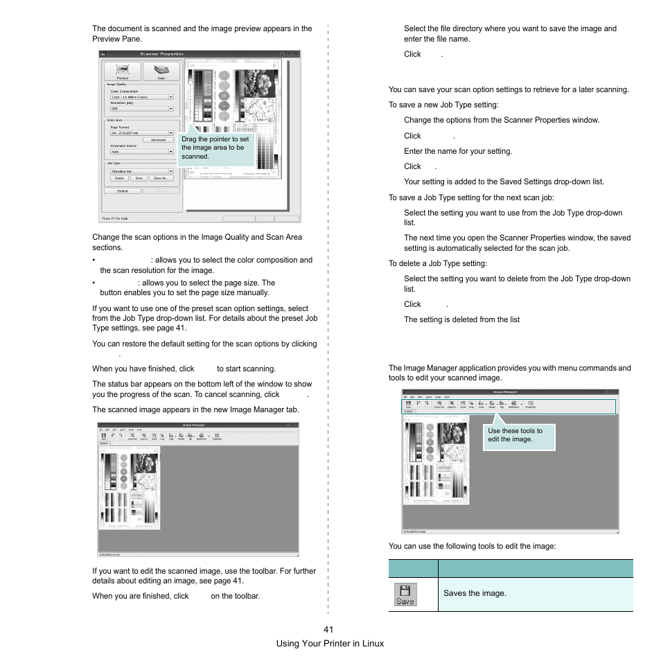 Using the image manager | Samsung SCX-6545N-XPE User Manual | Page 43 / 190