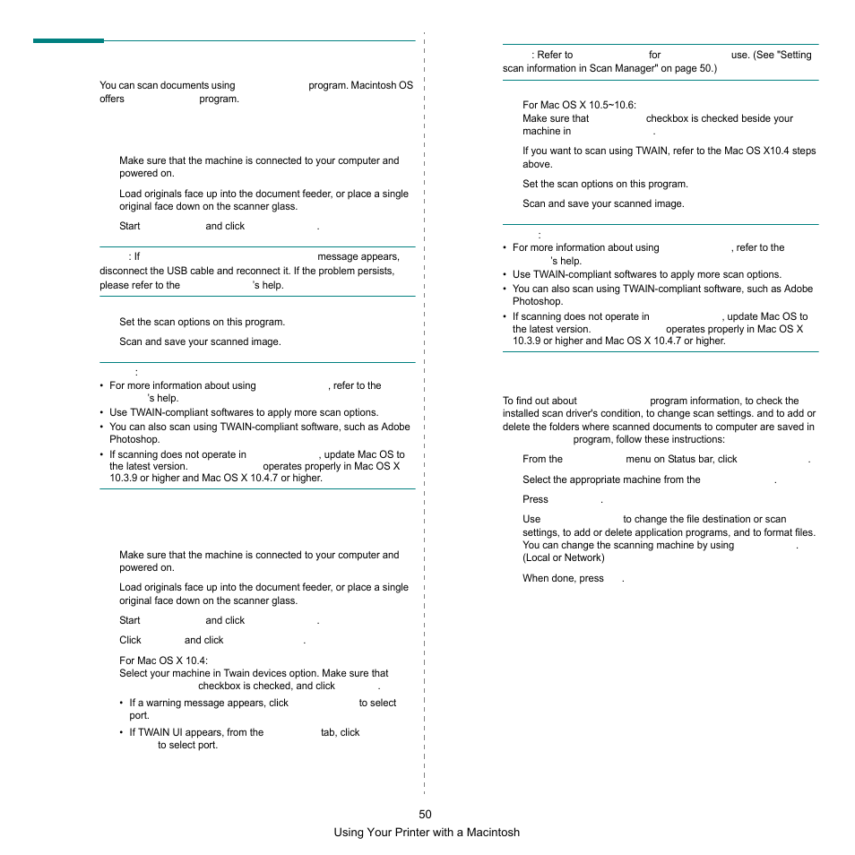 Scanning, Scanning with usb, Scanning with network | Samsung SCX-6545N-XPE User Manual | Page 52 / 190