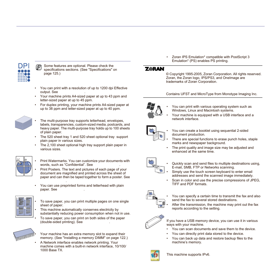 Features of your new laser mfp, Special features | Samsung SCX-6545N-XPE User Manual | Page 55 / 190