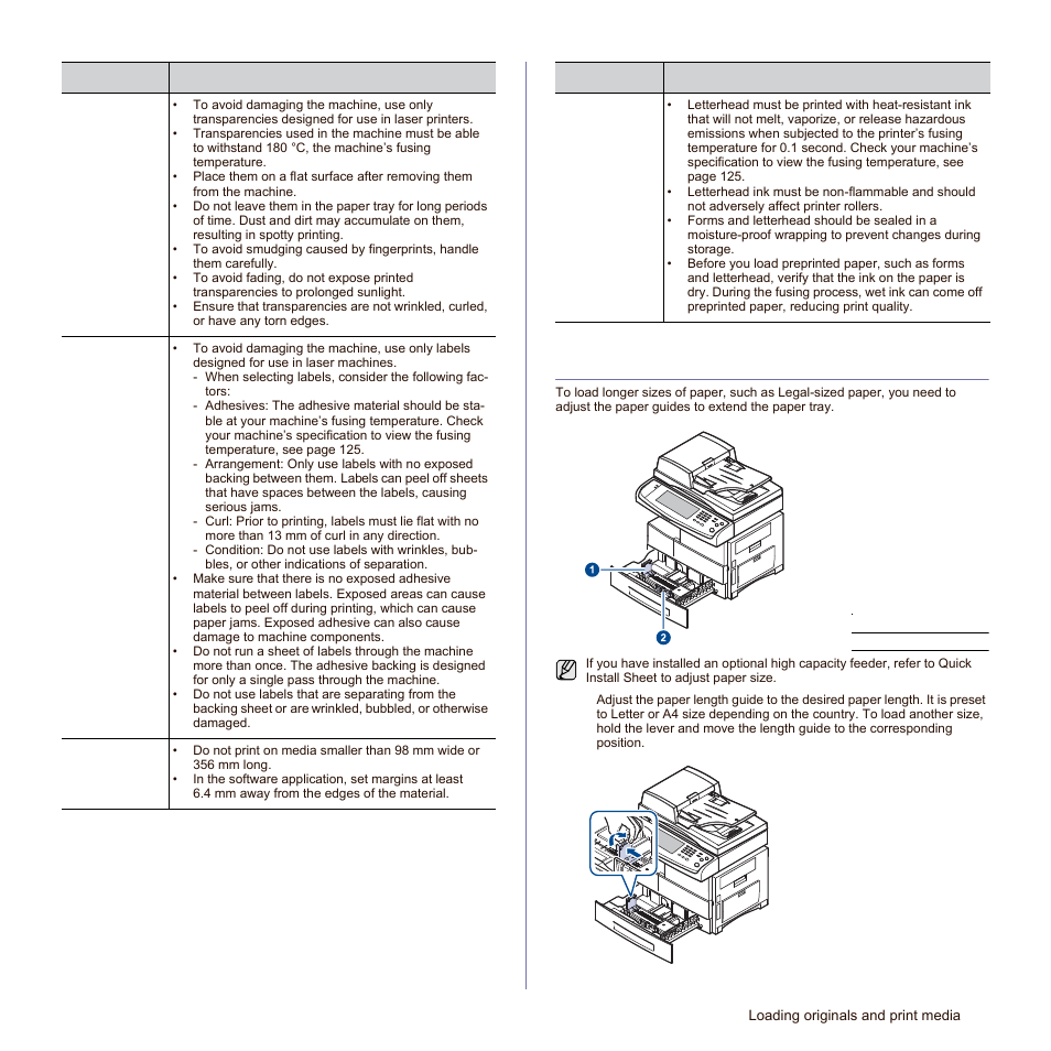 Changing the size of the paper in the paper tray | Samsung SCX-6545N-XPE User Manual | Page 90 / 190