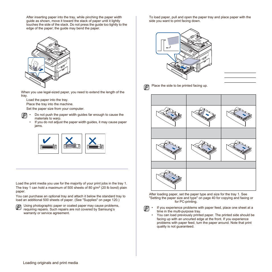 Loading paper | Samsung SCX-6545N-XPE User Manual | Page 91 / 190