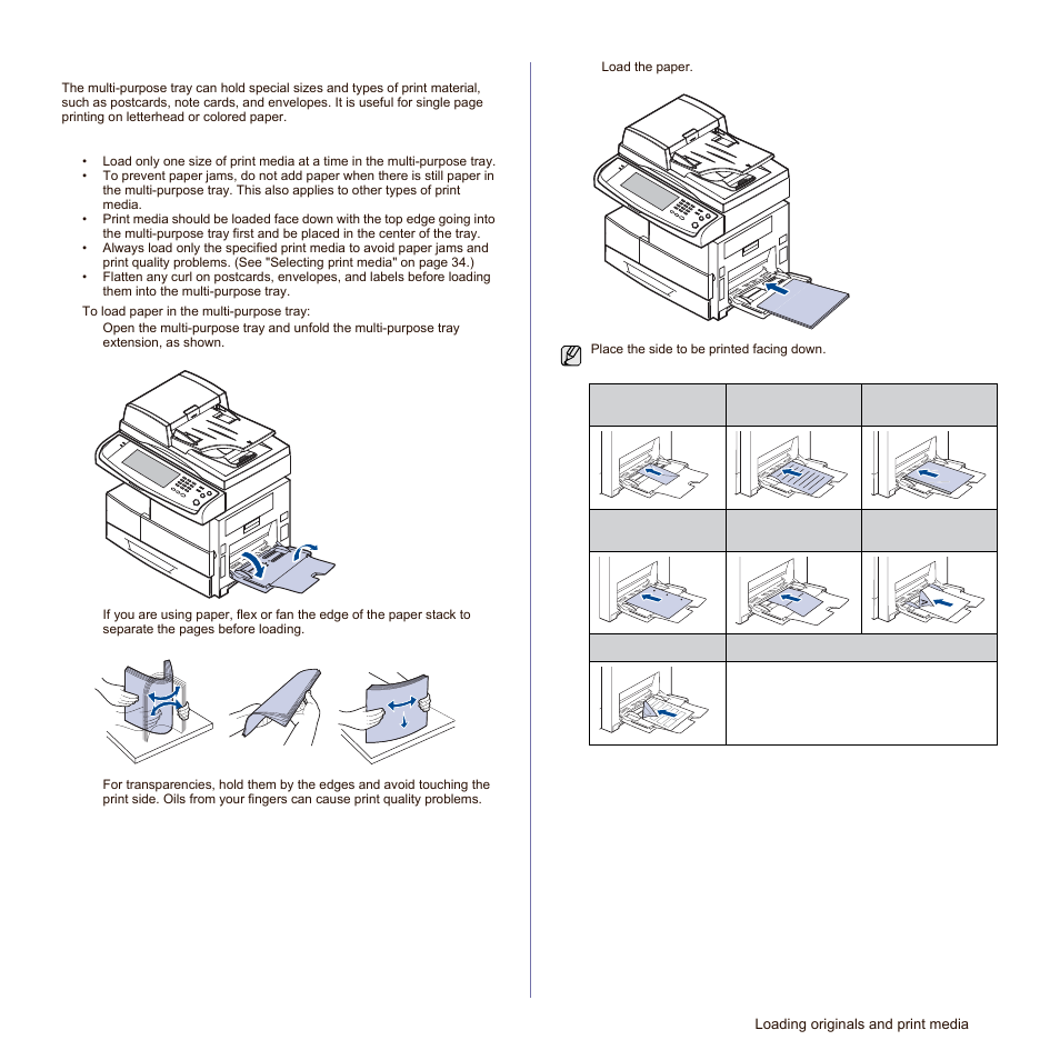 In the multi-purpose tray | Samsung SCX-6545N-XPE User Manual | Page 92 / 190