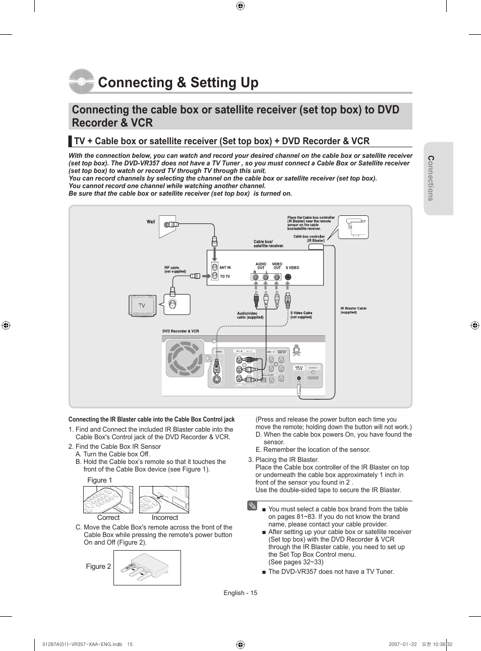 Connecting & setting up | Samsung DVD-VR357-XAA User Manual | Page 15 / 89