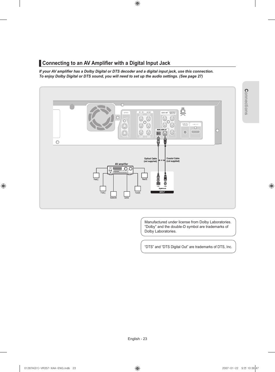 Samsung DVD-VR357-XAA User Manual | Page 23 / 89