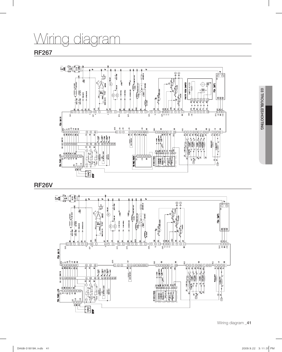 Wiring diagram | Samsung RF267ABPN-XAA User Manual | Page 41 / 44