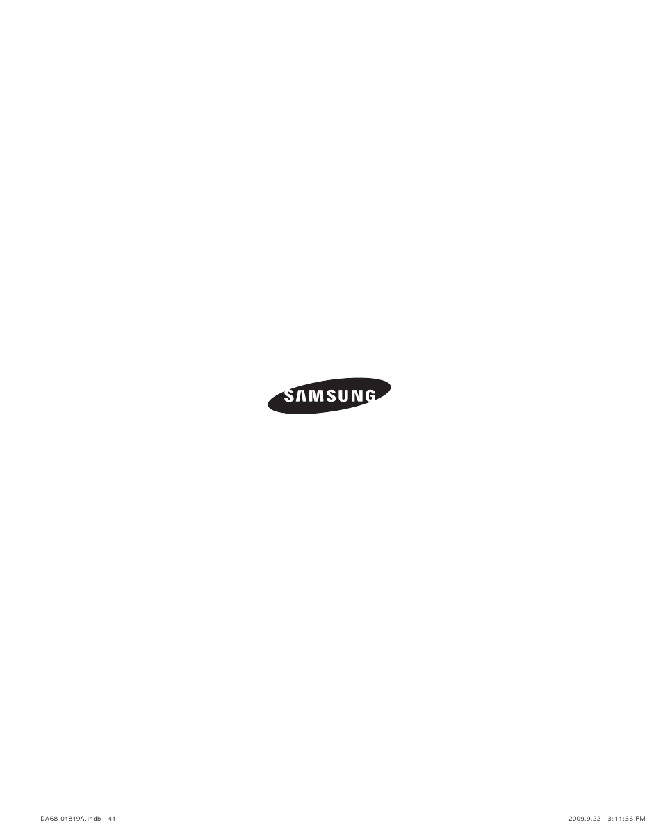 Samsung RF267ABPN-XAA User Manual | Page 44 / 44