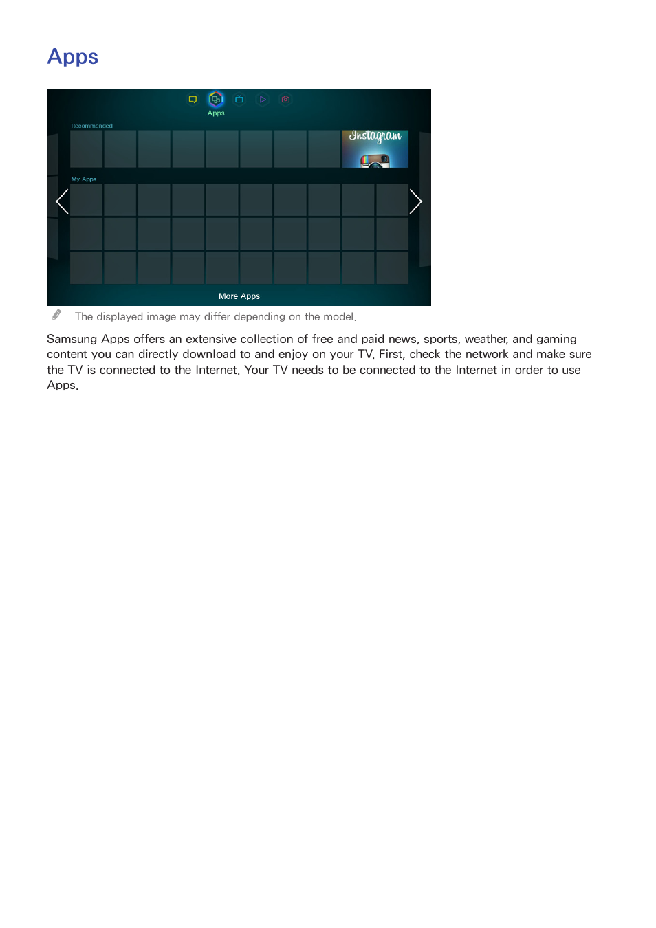 Apps | Samsung PN51F8500AFXZA User Manual | Page 127 / 183