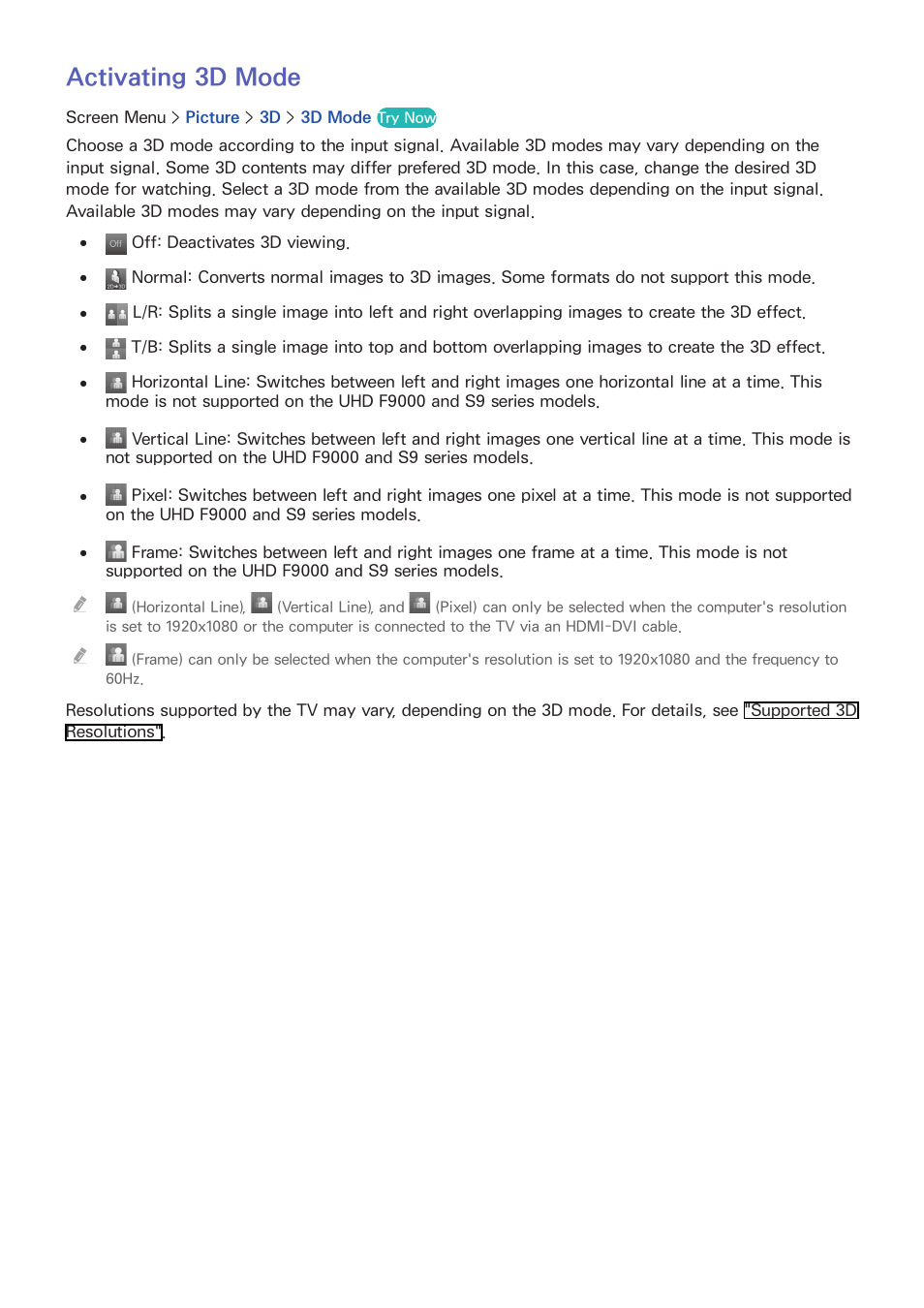 83 activating, 3d mode, Activating 3d mode | Samsung PN51F8500AFXZA User Manual | Page 90 / 183