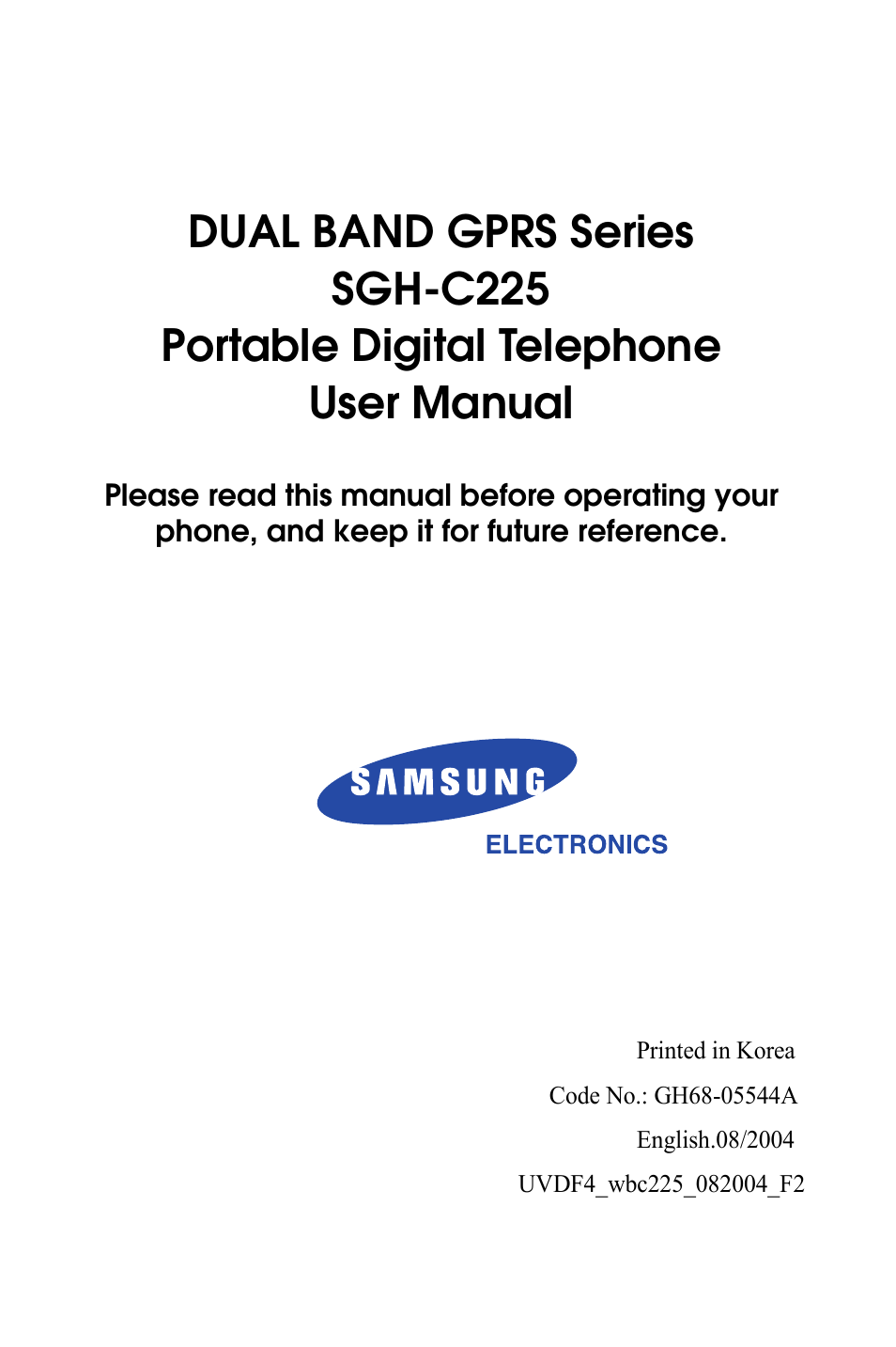 Samsung SGH-C225NBATMB User Manual | 162 pages